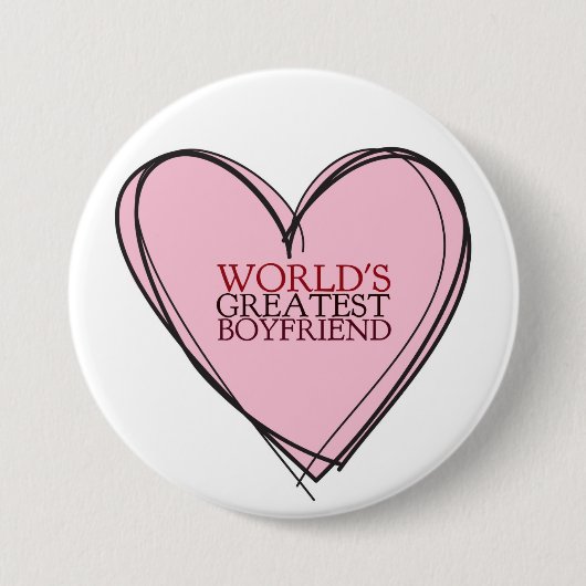 De grootste Boyvriend Pin ter wereld Ronde Button 7,6 Cm (Voorkant)