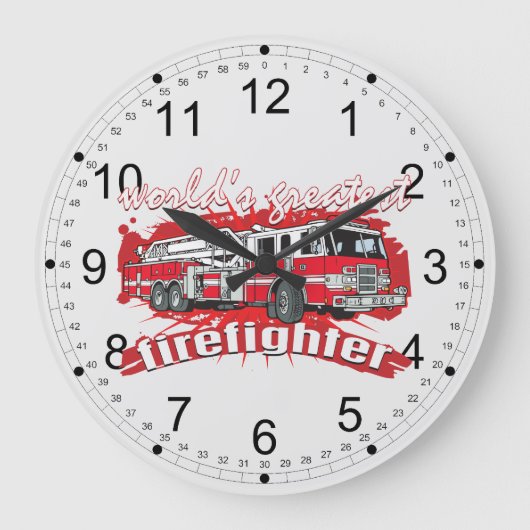 De grootste brandweerman ter wereld grote klok (Voorkant)