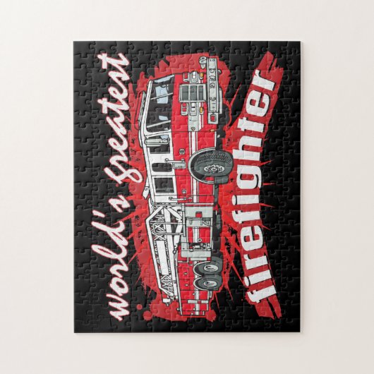 De grootste brandweerman ter wereld legpuzzel (Verticaal)