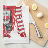 De grootste brandweerman ter wereld theedoek (Quarter Fold)