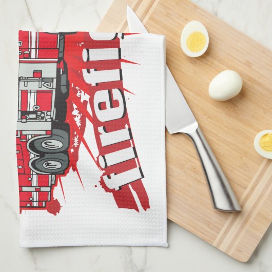 De grootste brandweerman ter wereld theedoek (Quarter Fold)