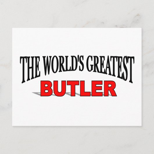 De grootste butler ter wereld briefkaart (Voorkant)
