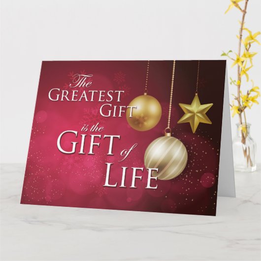 De grootste cadeau is de cadeau van het leven met kaart (Gele Bloem)