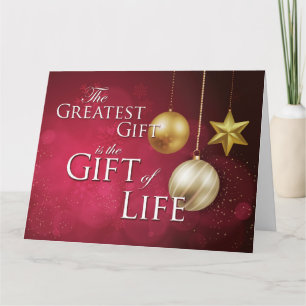 De grootste cadeau is de cadeau van het leven met  kaart