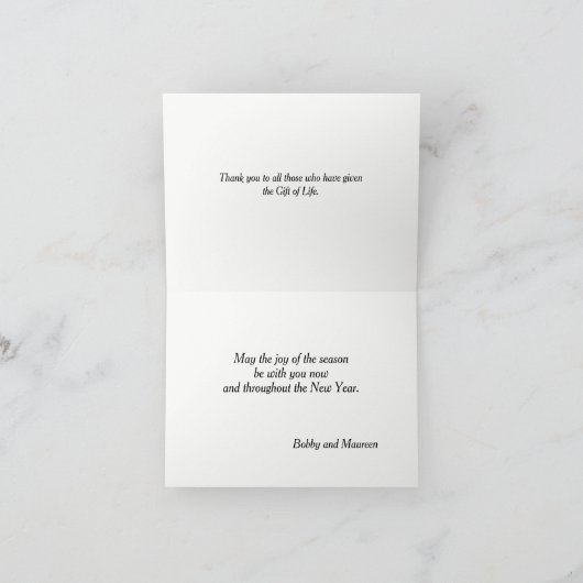 De grootste cadeau is het geschenk van het leven Feestdagen Kaart (Binnen)