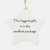 De grootste cadeausterversiering keramisch ornament (Achterkant)