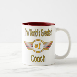 De grootste coach ter wereld tweekleurige koffiemok