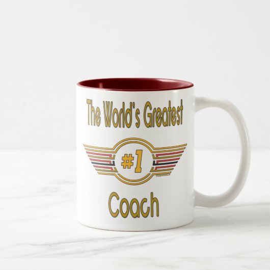 De grootste coach ter wereld tweekleurige koffiemok (Rechts)