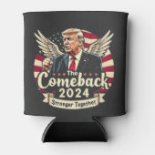 De grootste comeback 2024 samen sterker Trump Blikjeskoeler (Voorkant)