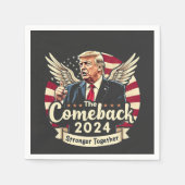 De grootste comeback 2024 samen sterker Trump Servet (Voorkant)