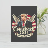 De Grootste Comeback 2024 Sterker Samen Trump Kaart (Staand voorkant)