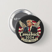 De Grootste Comeback 2024 Sterker Samen Trump Ronde Button 5,7 Cm (Voorkant /achterkant)