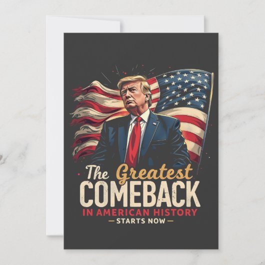 De Grootste Comeback in de Amerikaanse Geschiedeni Aankondiging (Voorkant)