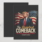 De Grootste Comeback in de Amerikaanse Geschiedeni Aankondiging (Voorkant / Achterkant)