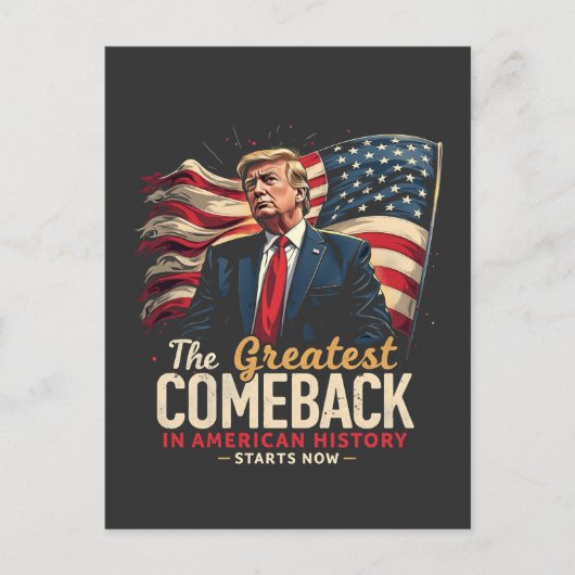 De grootste comeback in de Amerikaanse geschiedeni Briefkaart (Voorkant)