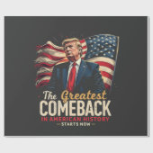 De Grootste Comeback in de Amerikaanse Geschiedeni Cadeaupapier (Vlak)