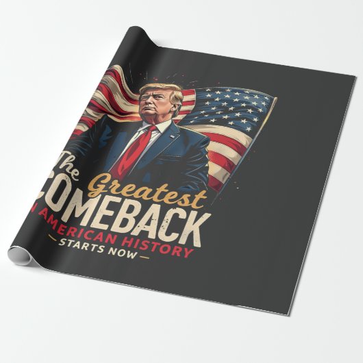 De Grootste Comeback in de Amerikaanse Geschiedeni Cadeaupapier (Uitgerold)