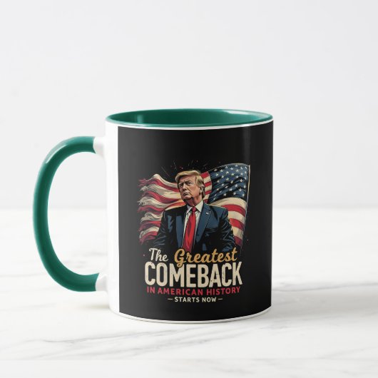 De grootste comeback in de Amerikaanse geschiedeni Mok (Links)
