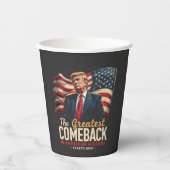 De Grootste Comeback in de Amerikaanse Geschiedeni Papieren Bekers (Voorkant)