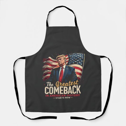 De Grootste Comeback in de Amerikaanse Geschiedeni Schort (Voorkant)