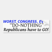 DE GROOTSTE. CONGRESS. OOIT. NIETS WAT DE REPUBLIE BUMPERSTICKER (Voorkant)