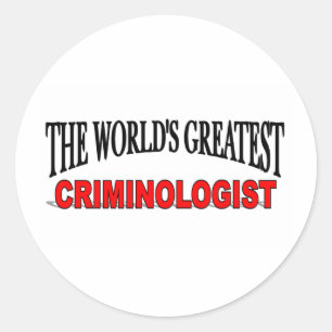 De grootste criminoloog ter wereld ronde sticker
