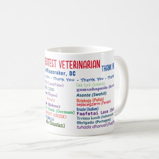 De grootste dierenarts ter wereld koffiemok (Voorkant rechts)