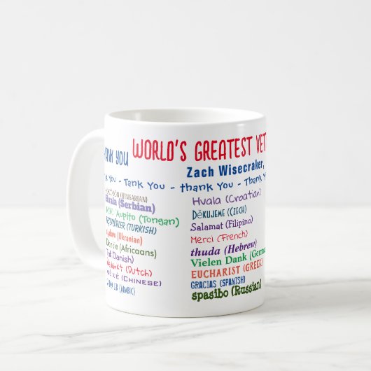 De grootste dierenarts ter wereld koffiemok (Voorkant links)