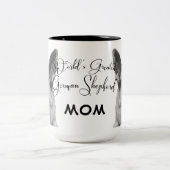 De grootste Duitse herdermama ter wereld Tweekleurige Koffiemok (Center)