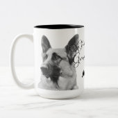 De grootste Duitse herdermama ter wereld Tweekleurige Koffiemok (Links)