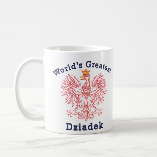 De grootste dziadek-adelaar ter wereld koffiemok (Links)