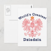 De grootste Dziadziu Red Eagle ter wereld Briefkaart (Voorkant / Achterkant)