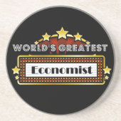 De grootste econoom ter wereld zandsteen onderzetter (Voorkant)