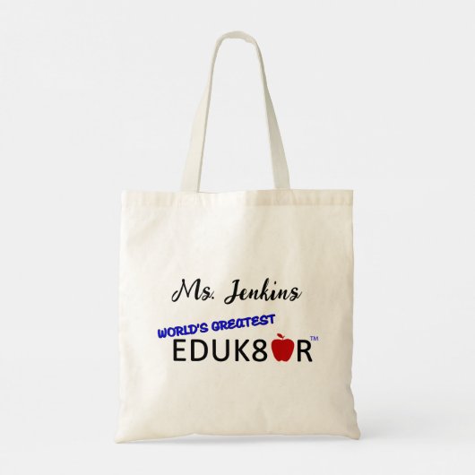 De grootste educator ter wereld tote bag (Achterkant)