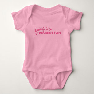 De grootste fan van papa in roze tekst Schattig Romper