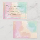 De grootste fout inspirerend offerte kaart notitiekaartje (Voorkant / Achterkant)