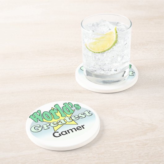 De grootste gamer ter wereld zandsteen onderzetter (Zijkant)