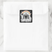 De grootste gave van allemaal vierkante sticker (Tas)