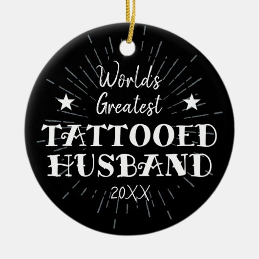 De grootste getimede echtgenoot ter wereld op maat keramisch ornament (Voorkant)