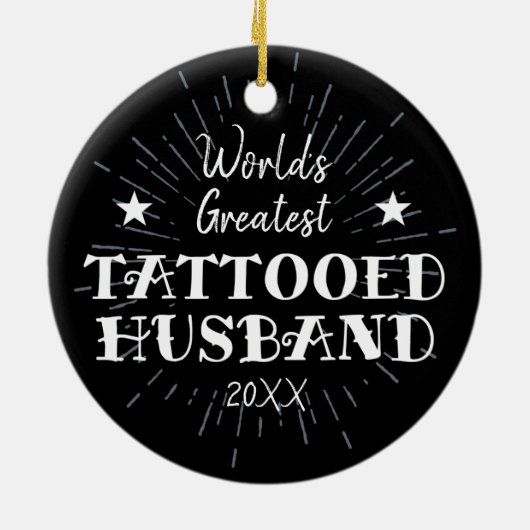 De grootste getimede echtgenoot ter wereld op maat keramisch ornament (Achterkant)