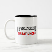 De grootste geweldige oom ter wereld tweekleurige koffiemok (Links)