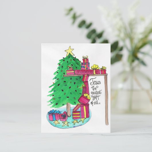 De Grootste Gift Aller Tijden Feestdagenkaart (Staand voorkant)