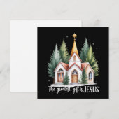 De Grootste Gift is Jezus Kerstmis Kerk Christus Feestdagenkaart (Voorkant / Achterkant)