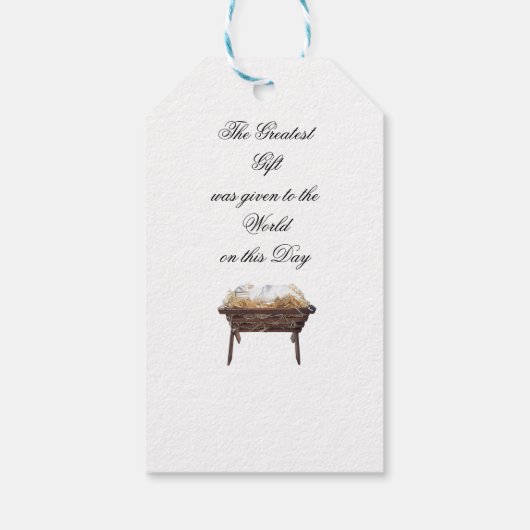 De grootste Gift Manger Christelijk Cadeaulabel (Achterkant)