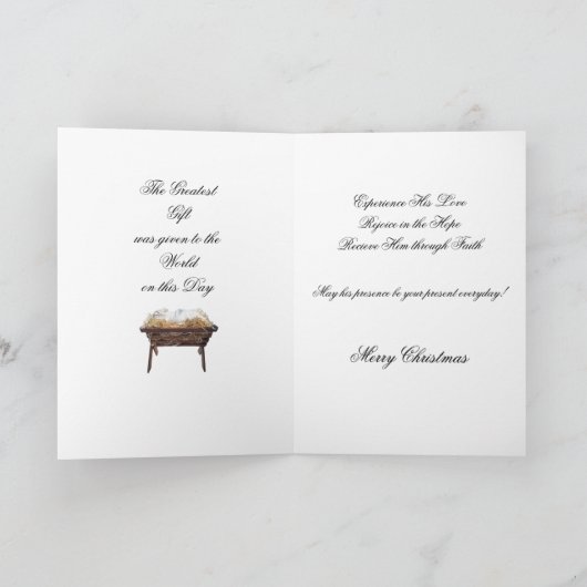 De grootste Gift Manger Christelijk Feestdagen Kaart (Binnen)