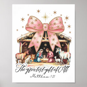 De Grootste Gift Van Alle Geboorte Jezus Christen Poster