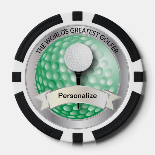 De grootste Golfer ter wereld | DIY-naam Pokerchips (Voorkant)