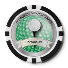De grootste Golfer ter wereld | DIY-naam Pokerchips