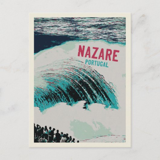 De grootste golven van Nazare in de wereld illustr Briefkaart (Voorkant)