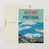 De grootste golven van Nazare in de wereld illustr Briefkaart (Voorkant / Achterkant)